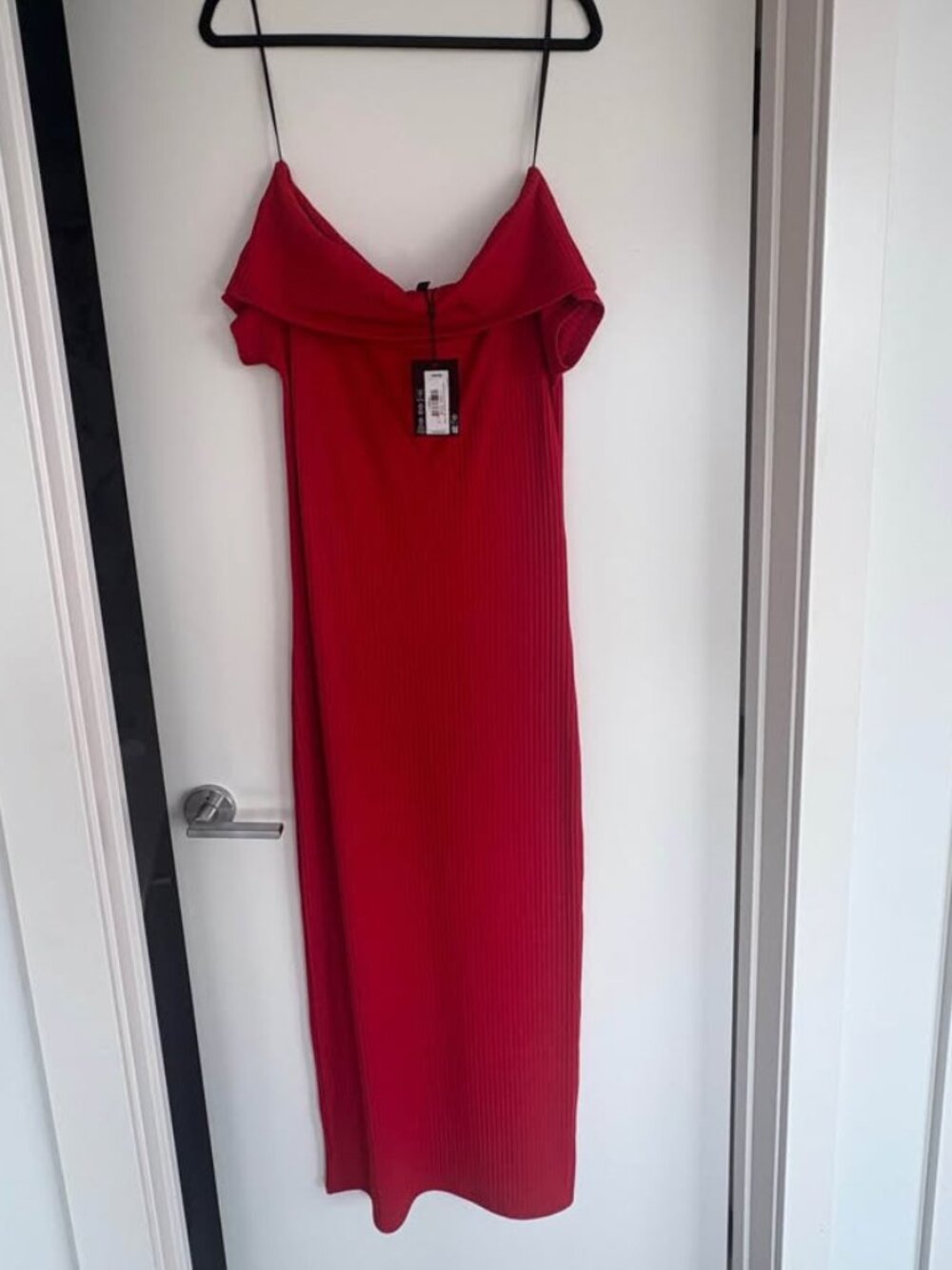 NWT Red Off-Shoulder Dress by PIECES